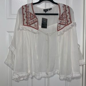 Beautiful Beaded Tie-Up Top! ❤️✨